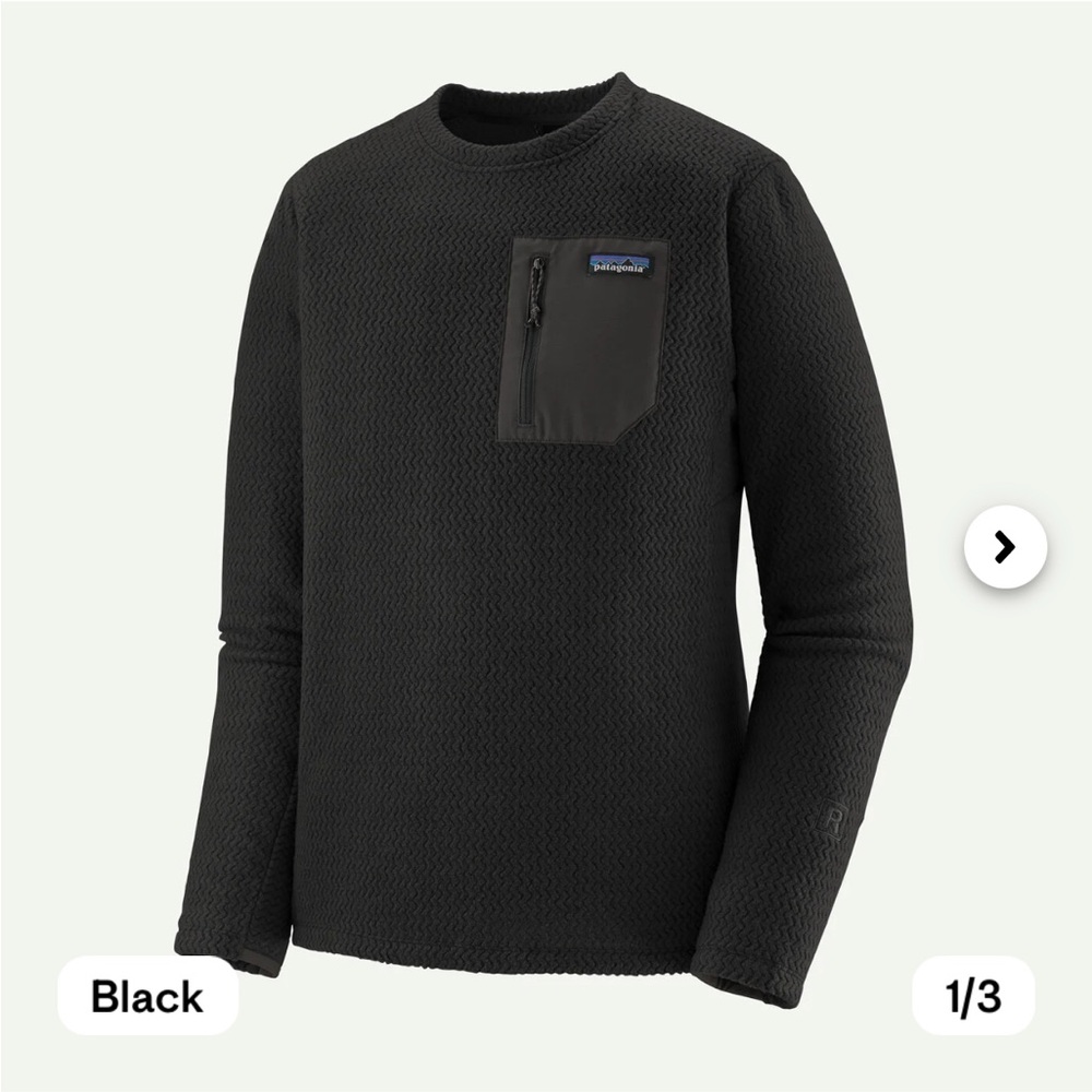 Patagonia Men's R1 Air Crewneck XL Black